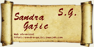 Sandra Gajić vizit kartica